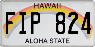 HI license plate FIP824