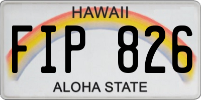 HI license plate FIP826