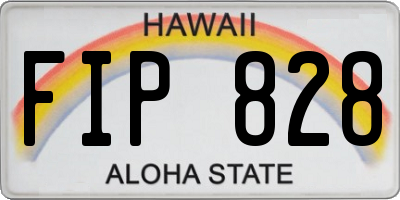 HI license plate FIP828