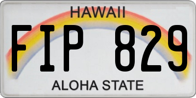 HI license plate FIP829