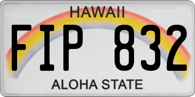 HI license plate FIP832