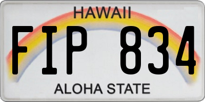 HI license plate FIP834