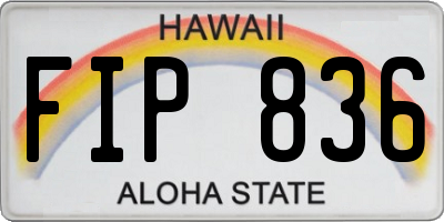 HI license plate FIP836