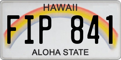 HI license plate FIP841