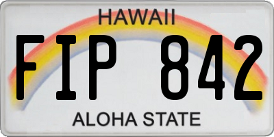HI license plate FIP842