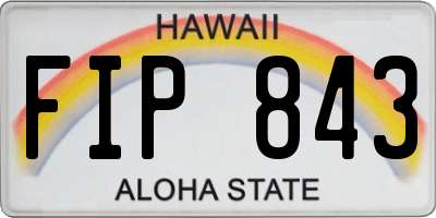 HI license plate FIP843