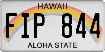 HI license plate FIP844