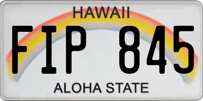 HI license plate FIP845
