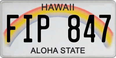 HI license plate FIP847