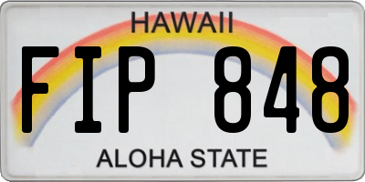 HI license plate FIP848