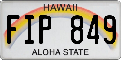 HI license plate FIP849