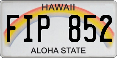 HI license plate FIP852