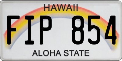 HI license plate FIP854