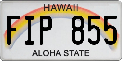 HI license plate FIP855