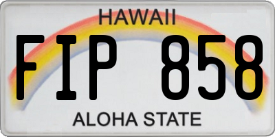 HI license plate FIP858