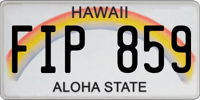 HI license plate FIP859