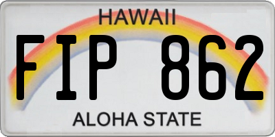 HI license plate FIP862