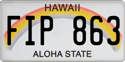 HI license plate FIP863
