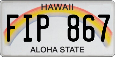 HI license plate FIP867
