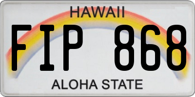 HI license plate FIP868