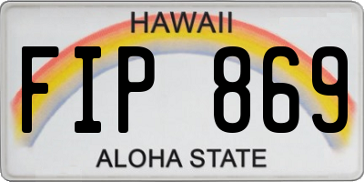 HI license plate FIP869