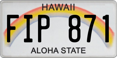HI license plate FIP871