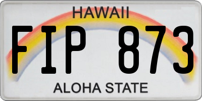 HI license plate FIP873