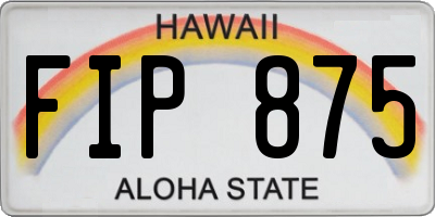 HI license plate FIP875