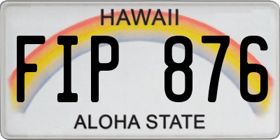 HI license plate FIP876