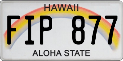 HI license plate FIP877