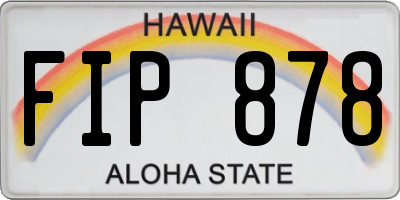 HI license plate FIP878