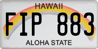 HI license plate FIP883