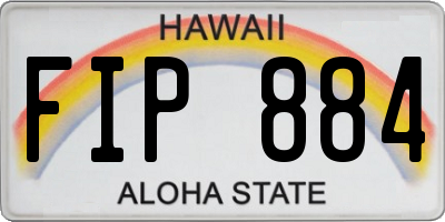 HI license plate FIP884