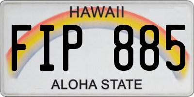 HI license plate FIP885