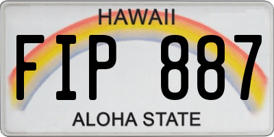HI license plate FIP887