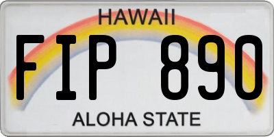 HI license plate FIP890