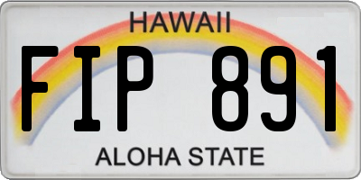 HI license plate FIP891