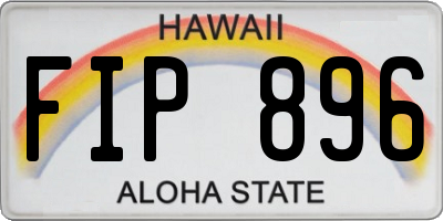 HI license plate FIP896