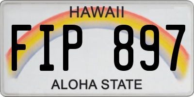 HI license plate FIP897