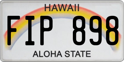 HI license plate FIP898