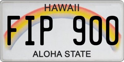 HI license plate FIP900