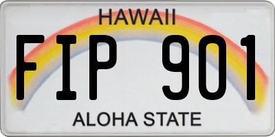 HI license plate FIP901