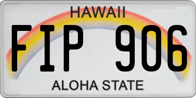 HI license plate FIP906