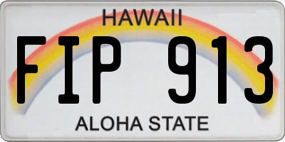 HI license plate FIP913