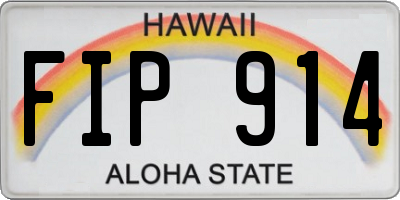 HI license plate FIP914