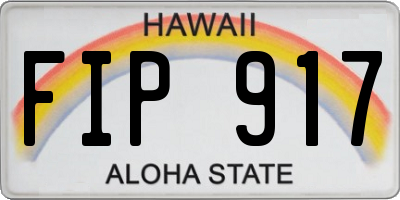 HI license plate FIP917
