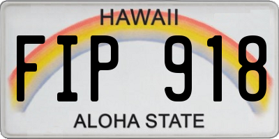 HI license plate FIP918
