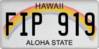HI license plate FIP919