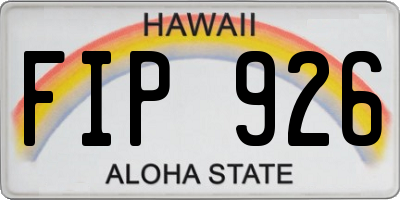 HI license plate FIP926