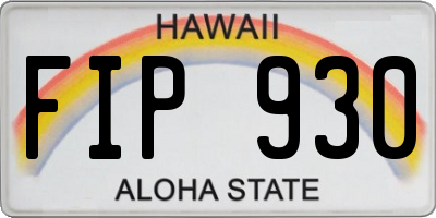 HI license plate FIP930